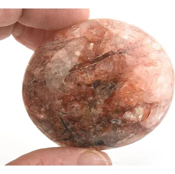 Přírodní kámen Leštěný kámen hematit v křišťálu 91g (Madagaskar)