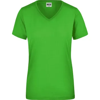 pracovní tričko James & Nicholson Tričko JN 837, krátký rukáv, dámské COT02083704213-lime green 3XL Zelená lime