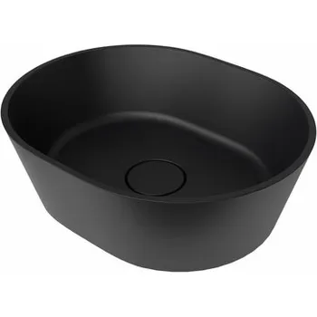 Umyvadlo na desku SAT Aula 47x38 cm černá mat bez otvoru pro baterii, bez přepadu SATAU4738C