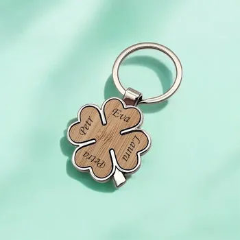 Čtyřlístek Bamboo přívěsek na klíče