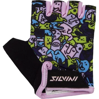 Cyklistické rukavice Dětské cyklo rukavice Silvini Locri růžová 9-10