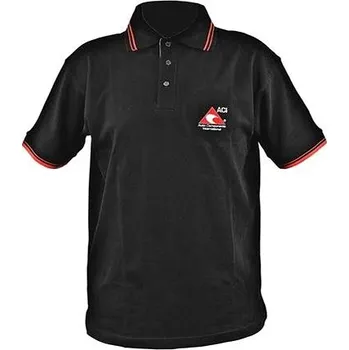 Rybářské oblečení ACI triko černé s límcem 220 g, vel. L