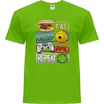 Pánské oblečení levne-bavlnene-tricko-potisk-cyklus-hrace Barva: Lime - limetková, velikost: M