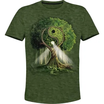 Pánské tričko tricko jin jang strom velikost: 5XL - šířka 67 cm, délka 78 cm