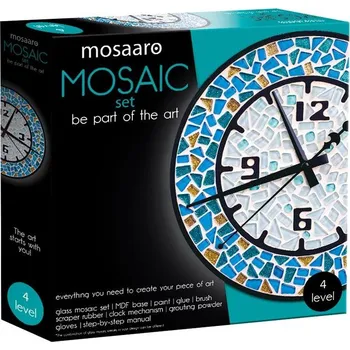 Výtvarná sada MOSAARO Sada na výrobu mozaiky - Hodiny kulaté