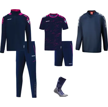 Saller VIBE Sportovní tréninkový set BARVA: 528 tmavě modrá-růžová-bílá, Velikost: 176 – univerzální sportovní komplet pro mládež i dospělé