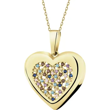 Přívěsek Zlatý přívěsek se zirkony - srdce - AP541-1330