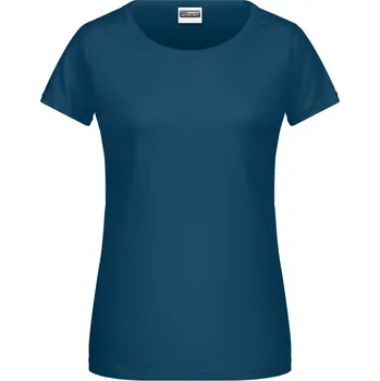 pracovní tričko James & Nicholson Tričko JN 8007 z bio bavlny, krátký rukáv, dámské COT02800758002-petrol M Petrolejová