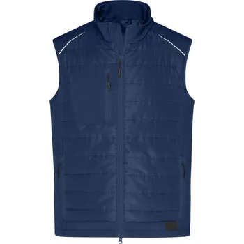 pracovní vesta James & Nicholson Vesta JN 1822, hybridní, pánská COT02182285715-navy/navy Navy 5XL