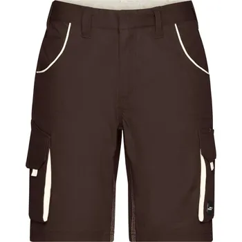 montérky James & Nicholson Kraťasy JN 872 Color COT020872s48m8-brown/stone 44 Hnědá/stone