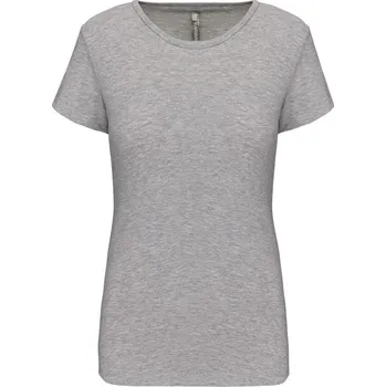 Kariban Tričko K3013, elastické, krátký rukáv, dámské COT203013u4905-light grey 2XL Melír šedá světlá