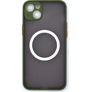 MagSafe silikonový kryt pro iPhone 14 Plus - Zelený