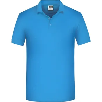 James & Nicholson Polokošile JN 874, bio bavlna, krátký rukáv, pánská COT02087402204-aqua XL Aqua