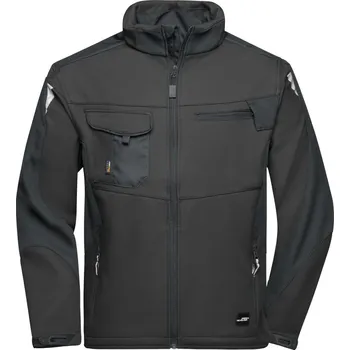 pracovní bunda James & Nicholson Bunda JN 844 Strong, softshellová COT02084480802-black/black M Černá/černá
