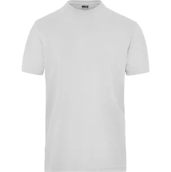 pracovní tričko James & Nicholson Tričko JN 1802 Solid, elastické, z bio bavlny, krátký rukáv, pánské COT02180200100-white Bílá XS