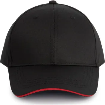 Pracovní přilba Kariban Kšiltovka WKP145, 6 panelová COT20145W81499-black/red Černá/červená UNI