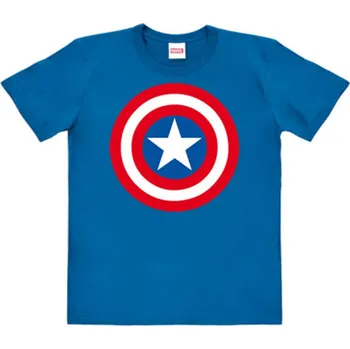 Pánské tričko Dětské tričko Marvel: Captain America Shield Logo (164-176 cm) modrá bavlna