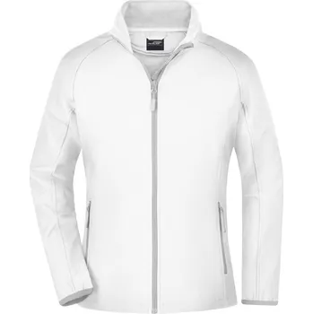pracovní bunda James & Nicholson Bunda JN 1129, softshellová, promo, dámská COT02112990201-white/white S Bílá/bílá