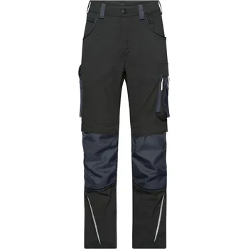 montérky James & Nicholson Kalhoty JN 1832 Modern Style Strong do pasu COT02132M809n3-black/carbo 48 Černá/carbon