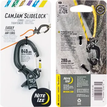 Upínací karabina Nite Ize CamJam™ SlideLock® Rope Tightener Velikost: S, Varianta: N/A
