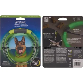 Obojek pro psa Nabíjecí LED bezpečnostní obojek Nite Ize NiteHowl® Rechargeable LED Safety Necklace Barva: Green