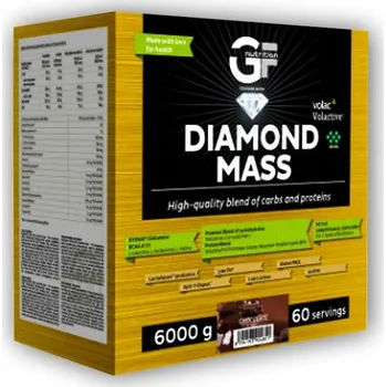 Protein GF nutrition Diamond MASS 6000g Chocolate no sweet + DÁREK + Doprava ZDARMA