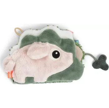 plyšák DONE BY DEER senzorická dětská knížka Tiny farm mix barev