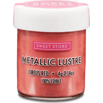 Potravinářské barvivo Prachová barva metalická Circus Red 4g - Sweet Sticks
