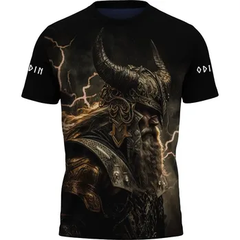 Pánské tričko tricko-celopotisk-valecnik-viking-buh-Odin velikost: 6XL - šířka 70 cm, délka 79 cm