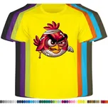 detske-levne-bavlnene-tricko-potisk-angry-red-bird Barva: Yellow - žlutá, velikost: 164