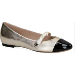 CAPRICE Dámské zlato-černé kožené balerínky 9-22116-44-091-245 Velikost 40,5