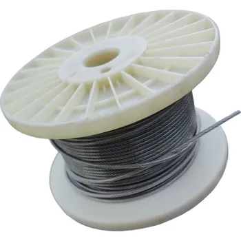 Lano Nerezové lanko 4mm, s 5mm PVC bužírkou - nerez A4 - DIN 3055