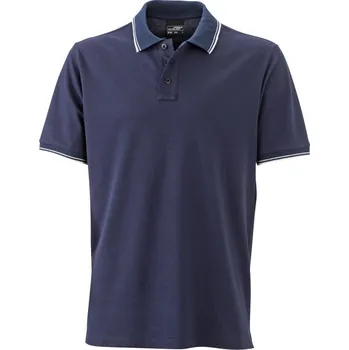 James & Nicholson Polokošile JN 986, krátký rukáv, pánská COT02098696301-navy/white S Navy/bílá