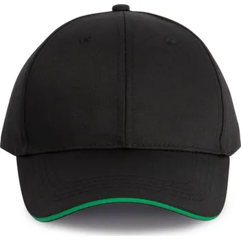 Pracovní přilba Kariban Kšiltovka WKP145, 6 panelová COT20145Wo6499-black/kelly UNI Černá/zelená kelly