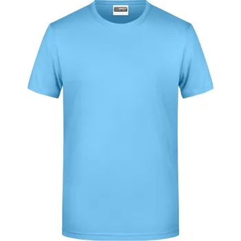 pracovní tričko James & Nicholson Tričko JN 8008 z bio bavlny, krátký rukáv, pánské COT02800841013-sky blue 3XL Modrá nebesky