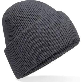 Pracovní přilba Beechfield Čepice Recycled B385R s manžetou, pletená COT53385Rn7399-graphite gr UNI Šedá grafitová