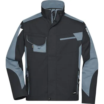pracovní bunda James & Nicholson Bunda JN 821 Strong COT02082180916-black/carbo 6XL Černá/carbon