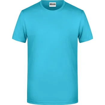 pracovní tričko James & Nicholson Tričko JN 8008 z bio bavlny, krátký rukáv, pánské COT02800844001-turquoise S Tyrkysová