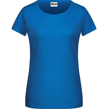 pracovní tričko James & Nicholson Tričko JN 8007 z bio bavlny, krátký rukáv, dámské COT02800705003-royal L Modrá královská