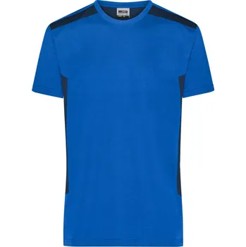 pracovní tričko James & Nicholson Tričko Strong JN 1824, krátký rukáv, pánské COT02182488505-royal/navy 2XL Modrá/navy