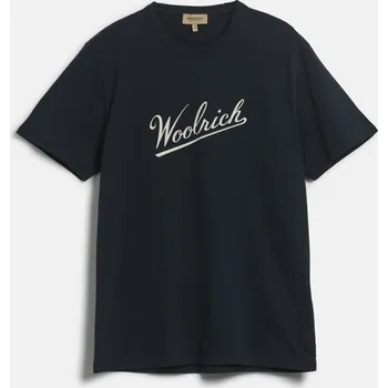 Pánské tričko TRIČKO WOOLRICH WOOLRICH SCRIPT T-SHIRT MELTON BLUE