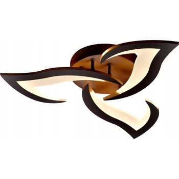 Stropní svítidlo – černý lotosový květ, stropní svítidlo, LED lustr s dálkovým ovládáním