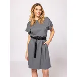 Heavy Tools dámské šaty s páskem Vikka šedé Velikost: XL