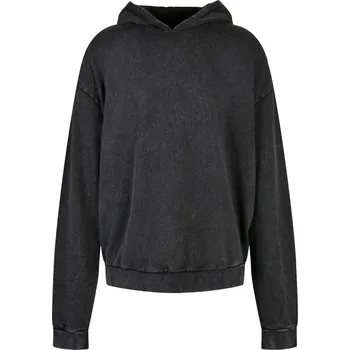 pracovní mikina Build your Brand Mikina Acid Wash BY 191, pánská COT56019100214-black Černá 4XL