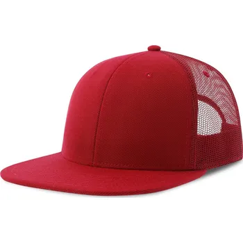 Pracovní přilba Atlantis Headwear Kšiltovka Snap Mesh-S Trucker, 6 panelová COT330257a8099-red/red UNI Červená/červená