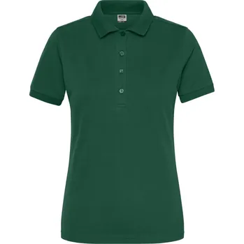 Pánské tričko James & Nicholson Polokošile Solid JN 1805, elastická, krátký rukáv, dámská COT02180502814-dark green Zelená tmavá 4XL