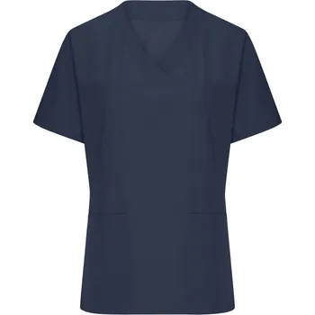pracovní tričko James & Nicholson Tričko JN 3103, elastické, kazak s výstřihem do V, krátký rukáv, dámské COT02310300300-navy Navy XS
