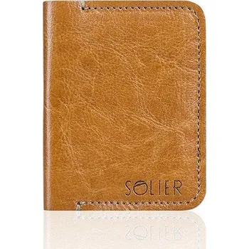 Obal na doklad Elegantní pánské pouzdro na doklady Solier SW11 SLIM CAMEL Velikost: ONE SIZE
