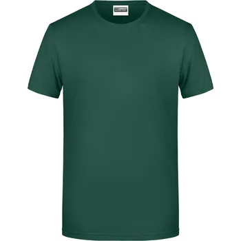 Pracovní oblečení James & Nicholson Tričko JN 8008 z bio bavlny, krátký rukáv, pánské COT02800802805-dark green 2XL Zelená tmavá