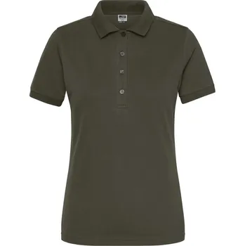 James & Nicholson Polokošile Solid JN 1805, elastická, krátký rukáv, dámská COT02180555000-olive XS Olivová